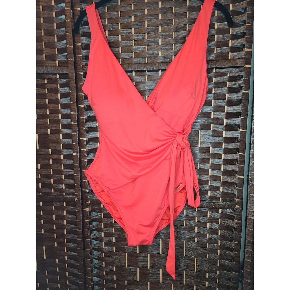 Vince Camuto Coral One-Piece Swimsuit with Side Tie